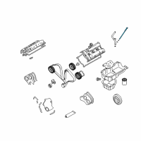 OEM 2006 Hyundai Santa Fe Oil Level Gauge Rod Assembly Diagram - 26611-39650