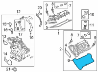 OEM Ford Bronco Valve Cover Gasket Diagram - JT4Z-6584-A