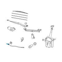 OEM 2000 Toyota Celica Washer Hose Y-Connector Diagram - 85378-02110