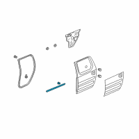 OEM 2007 Honda Ridgeline Seal, R. RR. Door Side Sill Diagram - 72827-SJC-A02