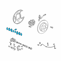 OEM 2013 Acura ILX Rear Brake Pads Diagram - 43022-TR0-A01