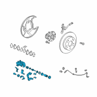 OEM Honda Civic Caliper Sub-Assembly Diagram - 43019-TR3-A02