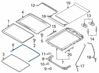 OEM 2021 Ford F-150 SEAL - ROOF PANEL OPENING Diagram - ML3Z-1651884-B