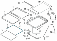 OEM 2021 Ford Expedition SEAL - ROOF PANEL OPENING Diagram - ML3Z-1651884-B