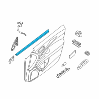 OEM 2014 Infiniti QX60 Seal Assy-Front Door Inside LH Diagram - 80835-3JA0C