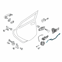 OEM Ford Fiesta Lock Cable Diagram - BE8Z-5440180-B