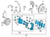 OEM Kia Carnival Brake Assembly-Fr, RH Diagram - 58130R0000