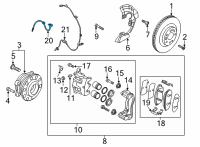 OEM Kia Carnival Hose-Brake Front, Rh Diagram - 58732R0000