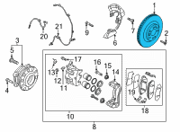 OEM Kia Carnival Disc-Front Wheel Bra Diagram - 51712R0050