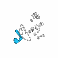 OEM 2006 Pontiac Grand Prix Supercharger Belt Diagram - 12576687