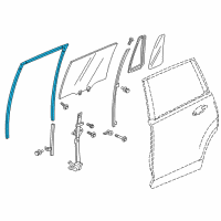 OEM 2018 Honda Pilot Runchannel, Right Rear Door Diagram - 72735-TG7-A02