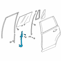 OEM Honda Pilot Regulator Assembly, Left Rear Door Power Diagram - 72750-TG7-A01