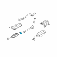 OEM 2000 Hyundai Accent Gasket-Exhaust Pipe Diagram - 28752-25000