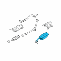 OEM 2006 Kia Rio Rear Muffler Assembly Diagram - 287301G400