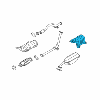 OEM 2006 Kia Rio5 Panel-Heat Protector Rear Diagram - 287931G000