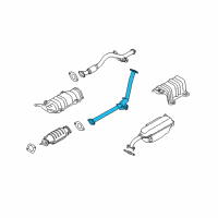 OEM Hyundai Accent Center Muffler Assembly Diagram - 28700-1G400