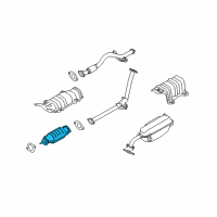OEM Kia Rio Catalytic Converter Assembly Diagram - 2895026610