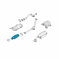 OEM 2010 Kia Rio5 Catalytic Converter Assembly Diagram - 2895026610