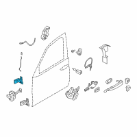 OEM 2017 BMW X6 Left Upper Front Door Hinge Diagram - 41-00-7-377-545