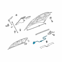 OEM 2014 Dodge Challenger Hood Release Latch Diagram - 5065522AE