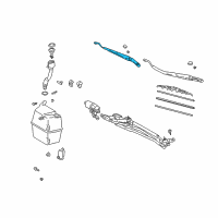 OEM 2003 Toyota Celica Front Windshield Wiper Arm, Right Diagram - 85211-20450