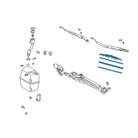 OEM 2008 Lexus RX400h Front Wiper Blade, Left Diagram - 85222-0E010