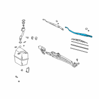 OEM 2004 Toyota Celica Front Windshield Wiper Arm, Left Diagram - 85221-20440