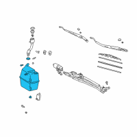 OEM 2001 Toyota Celica Washer Reservoir Diagram - 85315-20600