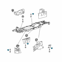 OEM 2019 Ford SSV Plug-In Hybrid Mount Bolt Nut Diagram - -W713760-S440