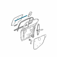 OEM 1998 Chevrolet Malibu Sealing Strip Asm-Rear Side Door Window Outer Diagram - 22605167