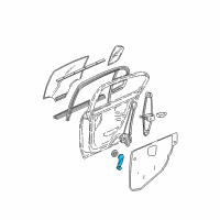 OEM Oldsmobile Handle Asm-Front/Rear Side Door Window Regulator *Medium Duty Dark Pewter Diagram - 22649412