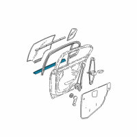 OEM 2003 Chevrolet Malibu Sealing Strip Asm-Rear Side Door Window Inner Diagram - 22605162