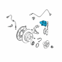 OEM 2006 BMW M3 Left Rear Brake Caliper With Bracket Diagram - 34-21-2-282-195
