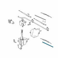 OEM 1993 Toyota 4Runner Wiper Insert-C425 Diagram - 85214-YZZB5