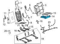 OEM 2022 Chevrolet Tahoe Seat Cushion Pad Diagram - 84678528