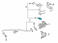 OEM 2021 Ford F-150 Inlet Tube Gasket Diagram - JL3Z-9E464-F