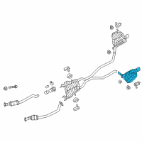 OEM 2015 Dodge Durango Exhaust Resonator And Tailpipe Diagram - 68276626AA