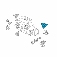 OEM 2011 Honda Element Bracket, RR. Engine Mounting Diagram - 50827-SCV-A00