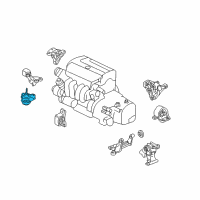 OEM 2007 Honda Element Rubber, Engine Side Mounting Diagram - 50821-SCV-A03