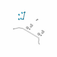 OEM 2008 Kia Optima Link Assembly-Rear Stabilizer Diagram - 555302G500