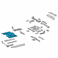 OEM Toyota Tacoma Front Floor Pan Diagram - 58111-04420