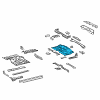 OEM 2014 Toyota Tacoma Rear Floor Pan Diagram - 58311-04062