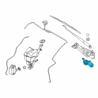 OEM Kia Rio Windshield Wiper Motor Assembly Diagram - 981101W000