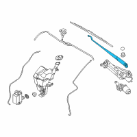 OEM 2015 Kia Rio Passenger Windshield Wiper Arm Assembly Diagram - 983211W000