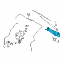 OEM 2017 Kia Rio Linkage Assembly-Windshield Wiper Diagram - 981201W000