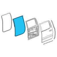 OEM GMC Yukon XL Surround Weatherstrip Diagram - 23277121