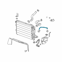 OEM 2006 Chevrolet Equinox Coolant Recovery Reservoir Vent Hose Diagram - 15781530