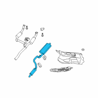 OEM 2010 Dodge Nitro MUFFLER-Exhaust Diagram - 52125106AL