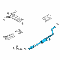 OEM 2014 Kia Forte Center Muffler Complete Diagram - 28600A7450