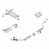 OEM Kia Forte Koup Front Muffler Assembly Diagram - 28610A7490